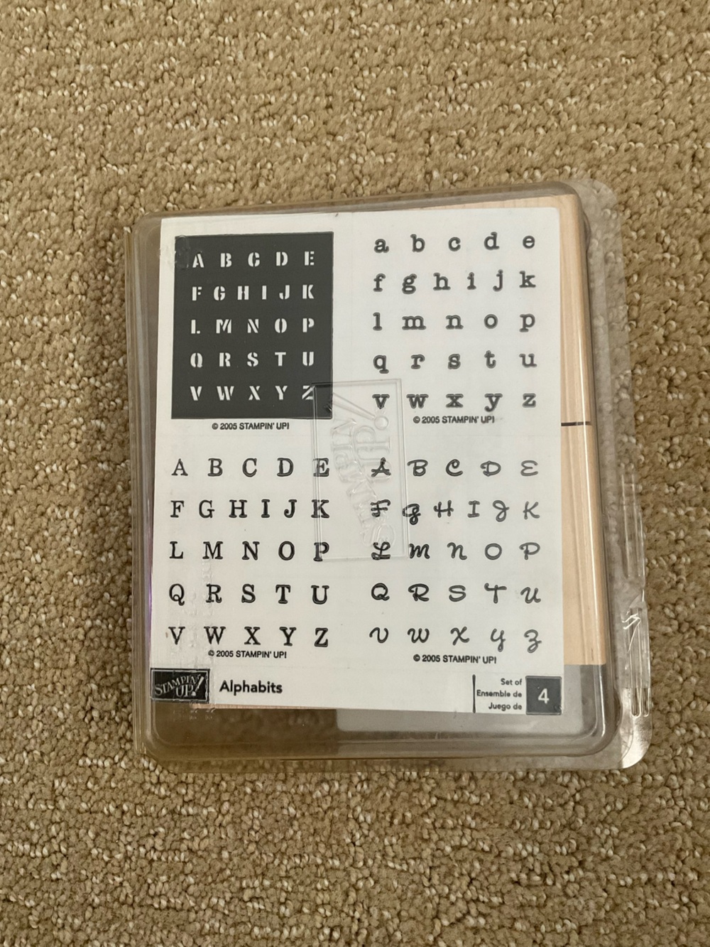 Stampin’ Up! Alphabets Upper & Lowercase Unmounted Stamp Set 2005 New